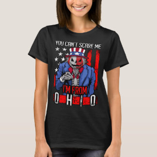 You Can t Scare Me Ohio Halloween Uncle Sam Gothic T-Shirt