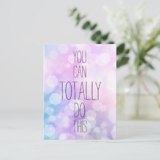 You can totally do this Purple Inspirational Quote Postcard