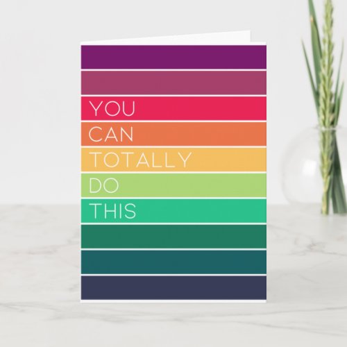 You Can Totally Do This  Rainbow Stripe Modern Card