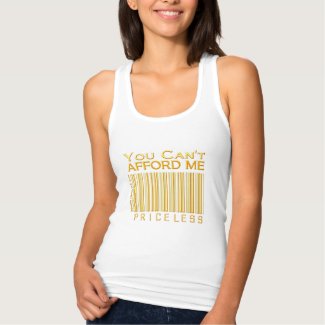 'You Can't Afford Me' Priceless Barcode (Gold) Shi T-Shirt