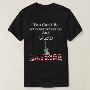 You Can't Be Pro-Insurrection & PRO-AMERICA T-Shir T-Shirt