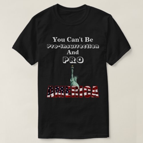 You Cant Be Pro_Insurrection  PRO_AMERICA T_Shir T_Shirt