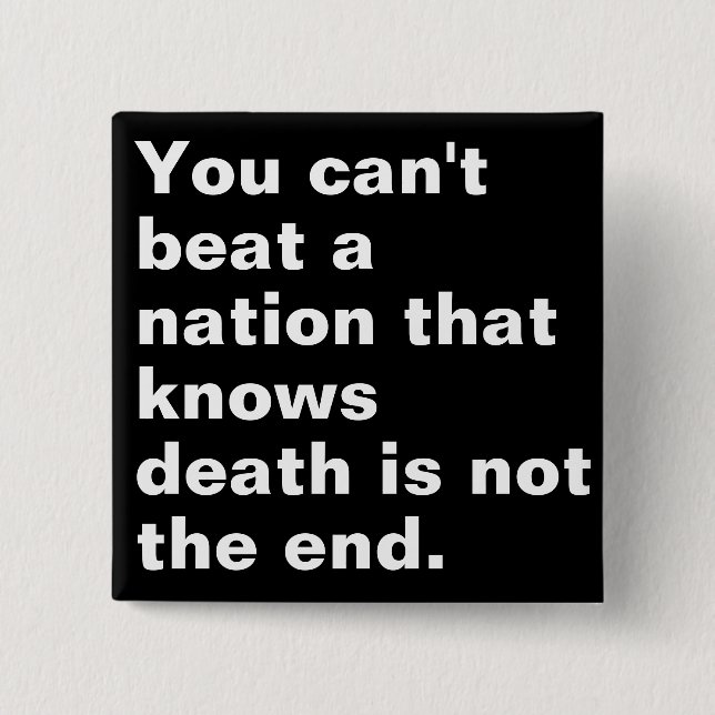 You can't beat a nation that-palestine Basic text. Button (Front)