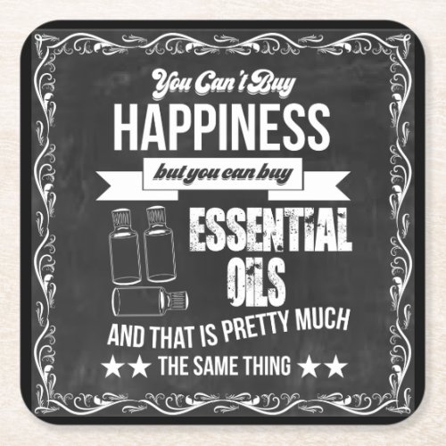 You cant buy Happiness but you can buy EO Square Paper Coaster