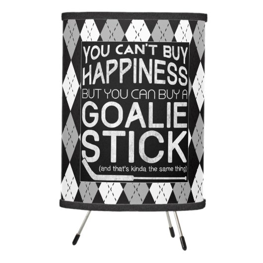 You Can't Buy Happiness Hockey Goalie Lamp (Right)