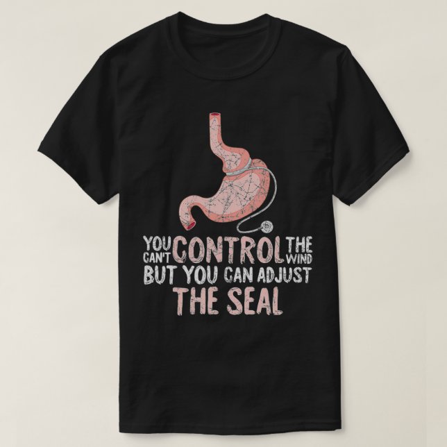 You Cant Control The Wind Bariatric Surgery Funny  T-Shirt (Design Front)