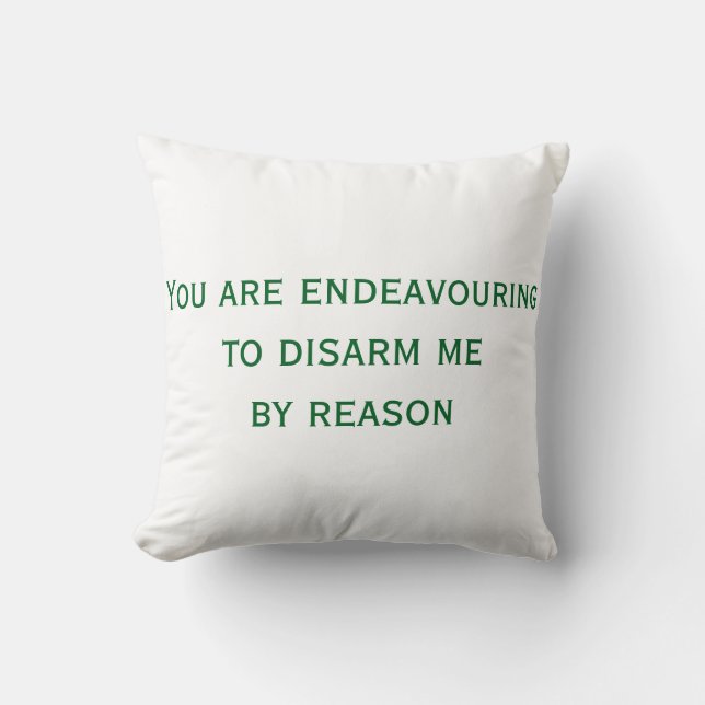 You can't convince me throw pillow (Front)
