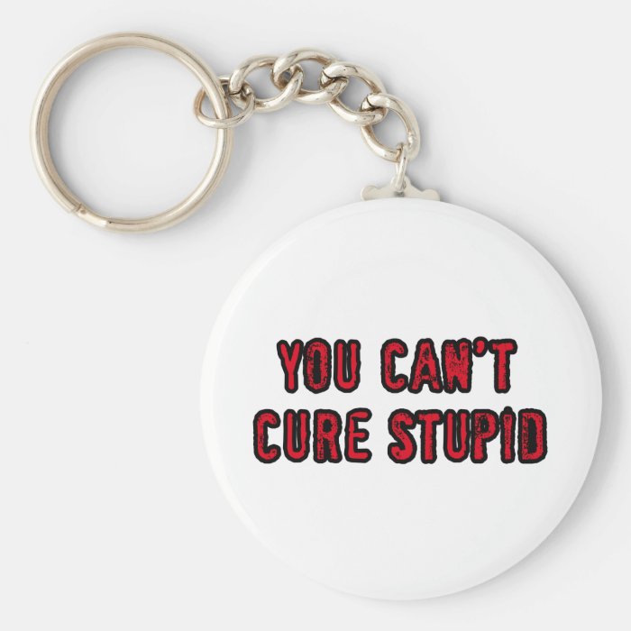 You can't cure stupid keychain