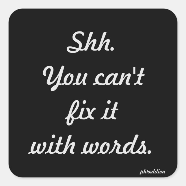 You can't fix it square sticker (Front)