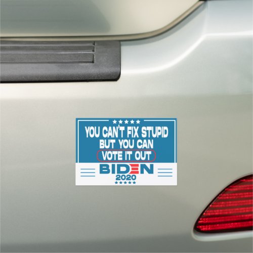 you cant fix stupid but you can vote it out car magnet