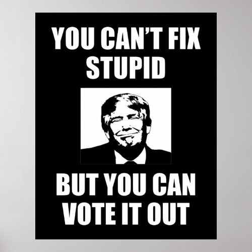 You Cant Fix Stupid Funny Anti_Trump Poster