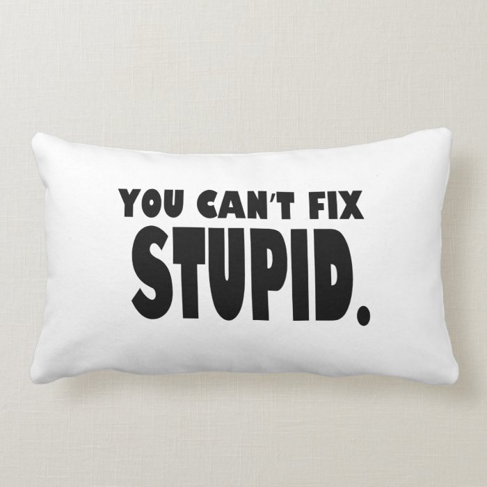 You can't fix stupid pillows