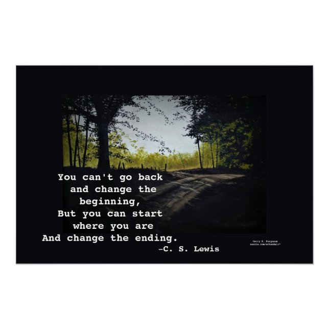 YOU CAN'T GO BACK C.S.LEWIS POSTER (Front)