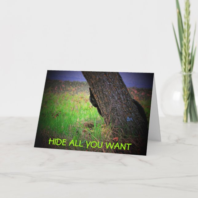 You Can't hide from your Birthday Card (Front)