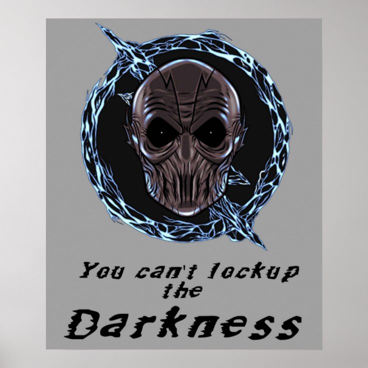 You cant lock up the darkness zoom poster Zazzle