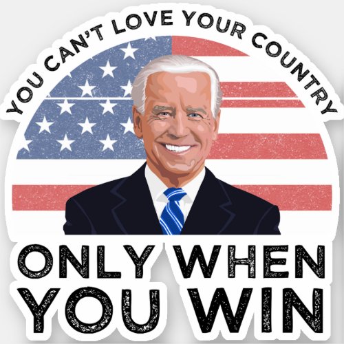 You Cant Love Your Country Only When You Win Sticker
