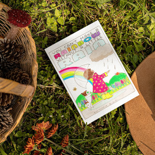 You Can't Make a Rainbow Inspirational Postcard