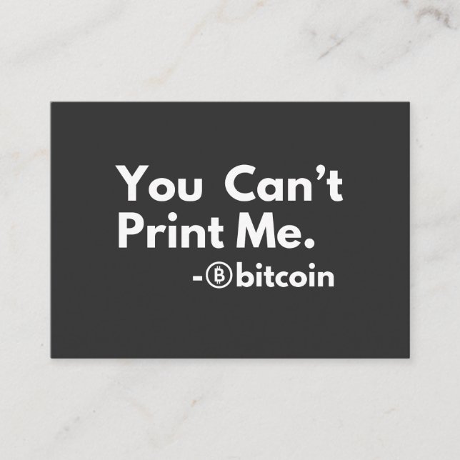 you cant PRINT me Business Card (Front)