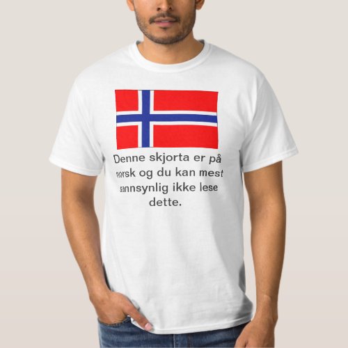 You Cant Read This Norwegian T_shirt