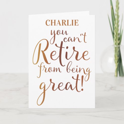 You Can't Retire From Being Great Retirement