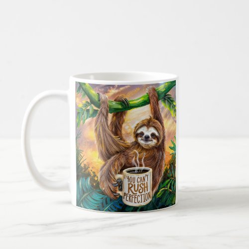 You Cant Rush Perfection Sloth Coffee Break Mug