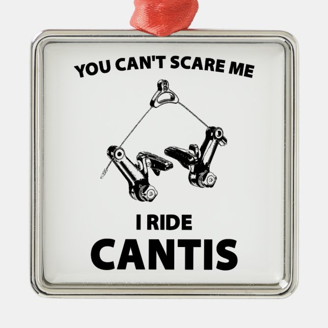 You Can't Scare Me I Ride Cantis Metal Ornament (Front)