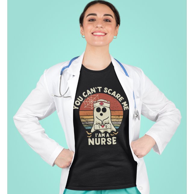 You Can't Scare Me I'am a Nurse Cute Halloween  T-Shirt (Creator Uploaded)