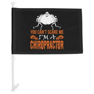 You Cant Scare Me Im Chiropractor Halloween Car Flag
