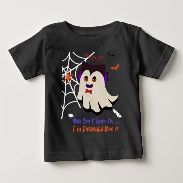 You Can't Scare Me I'm Dracula Boo Baby T-Shirt (Front)