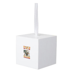You Cant Scare Me Im Teacher Mummy Chalkboard Book Cube Ornament