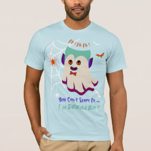 You Can't Scare Me Light Blue Short Sleeve T-Shirt