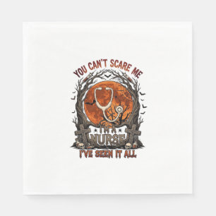 You Cant Scare Me Nurse Halloween Stethoscope Oran Napkins
