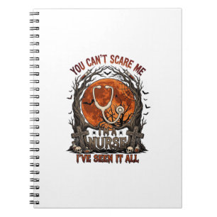 You Cant Scare Me Nurse Halloween Stethoscope Oran Notebook
