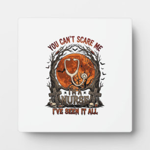 You Cant Scare Me Nurse Halloween Stethoscope Oran Plaque