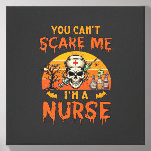 You Cant Scare Me Nurse Skull Syringe Potion Hallo Canvas Photo Tile