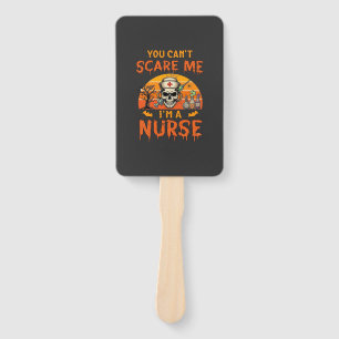 You Cant Scare Me Nurse Skull Syringe Potion Hallo Hand Fan