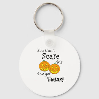 You can't scare me twins - pumpkins keychain