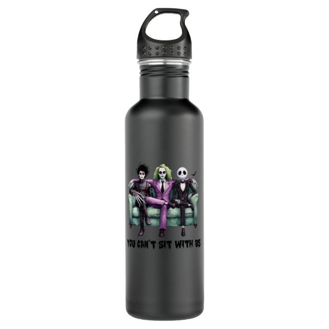 you can't sit with us stainless steel water bottle (Front)