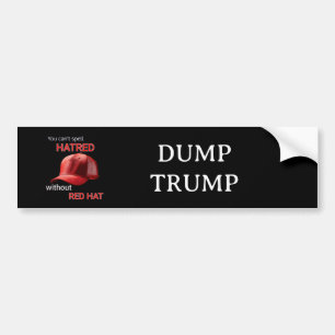 You can't spell hatred without Red Hat Bumper Sticker