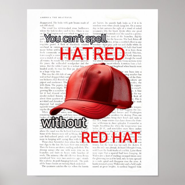 You can't spell hatred without Red Hat Poster (Front)