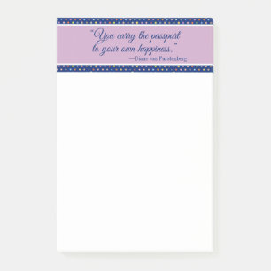 You Carry The Passport To Your Own Happiness Post-it Notes