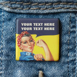 You Cat Do It Rosie The Riveter Feminist Button<br><div class="desc">You Cat Do It Rosie The Riveter Feminist Button - This sensational button/badge has a design based on the uber cool “We Can Do It!” American propaganda poster. Associated with Rosie the Riveter who was instrumental in the movement of women into the paid industrial workforce during World War II. This...</div>