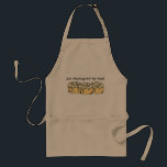 You Checking Out My Buns? Funny Cinnamon Roll Adult Apron<br><div class="desc">You Checking Out My Buns? Cartoon Cinnamon Roll Funny Beige Natural Adult Apron. Funny design for that person who likes a good laugh or who loves the sweet buns... as in cinnamon rolls, sticky buns... honey buns.. They're perfectly sweet no matter what the name. If this is for a gift,...</div>