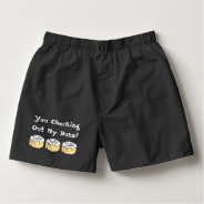 You Checking Out My Buns? Funny Sarcastic Butt Pun Boxers at Zazzle
