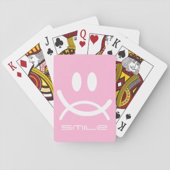 You Choose - Smile Pink Playing Cards by MyPetShop at Zazzle