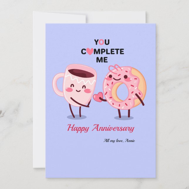 You Complete Me Anniversary Card (Front)