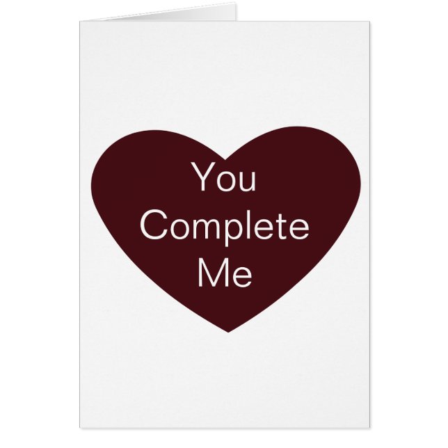 You Complete Me Cards (Front)