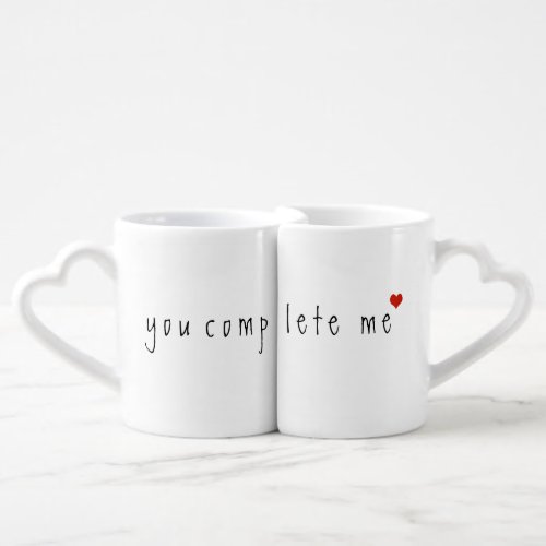 you complete me coffee mug set