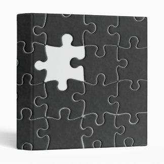 You Complete Me Romantic Black and White Jigsaw 3 Ring Binder