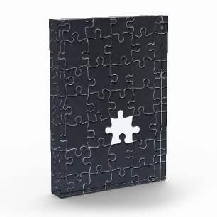 You Complete Me Romantic Black and White Jigsaw Acrylic Award